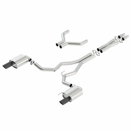 BORLA Stainless Steel Cat-Back Exhaust System with Split Rear Exit 140629BC